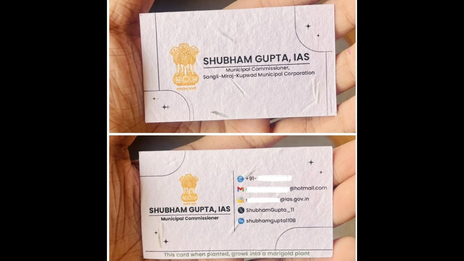 IAS officer goes green with plantable visiting cards. Internet wants one right away | Trending