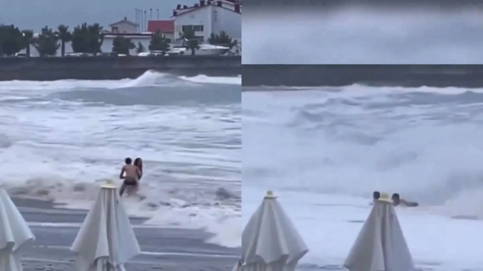 Terrifying video of Russian woman swept off by gigantic waves in Sochi goes viral. Watch | Trending